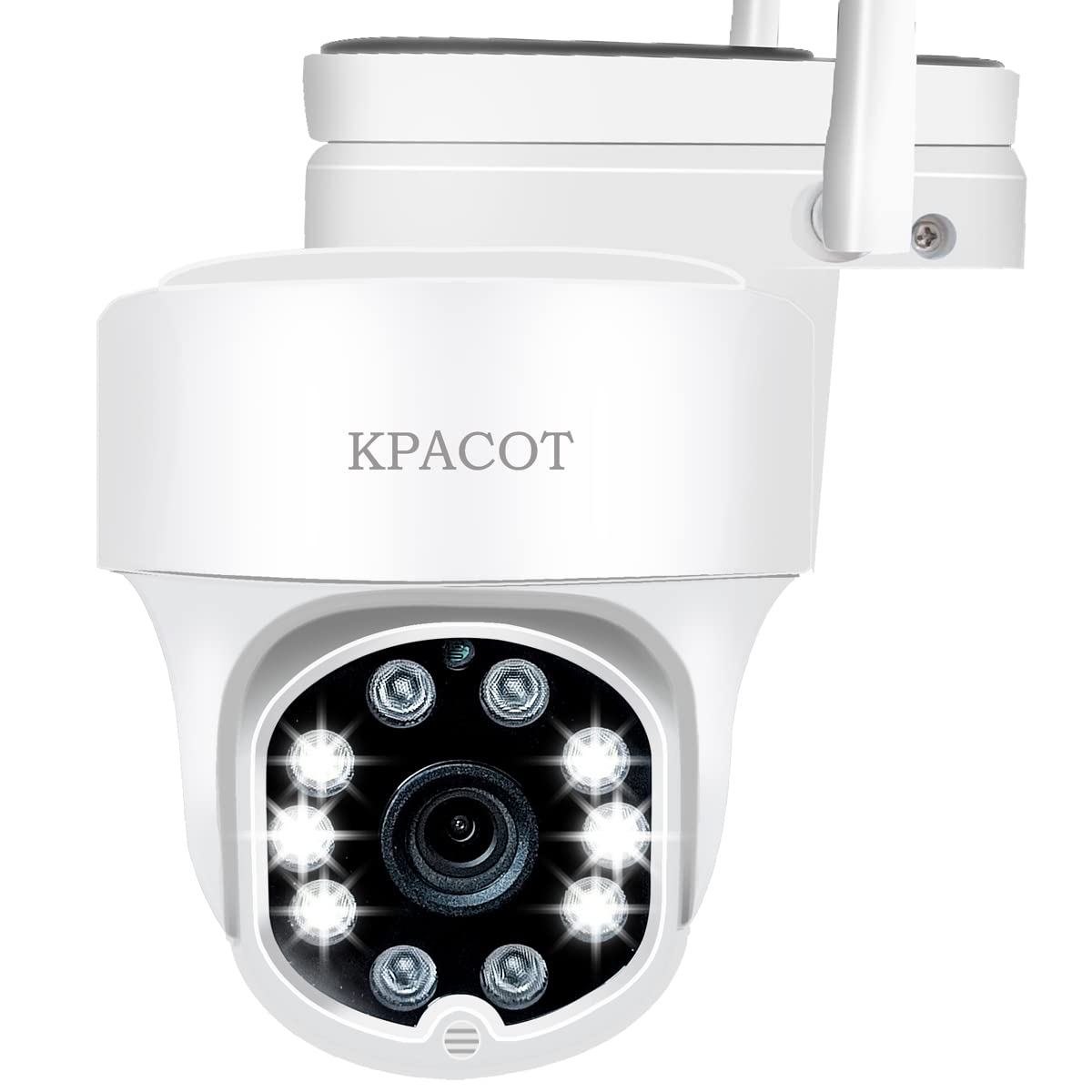 

KPACOT 2K Бездротова камера безпеки з Автостеженням та Кольоровим нічним баченням Зовнішня IP-камера з PTZ-камерою для людей з Панорамуванням та Всеспрямованим Рухом чорний