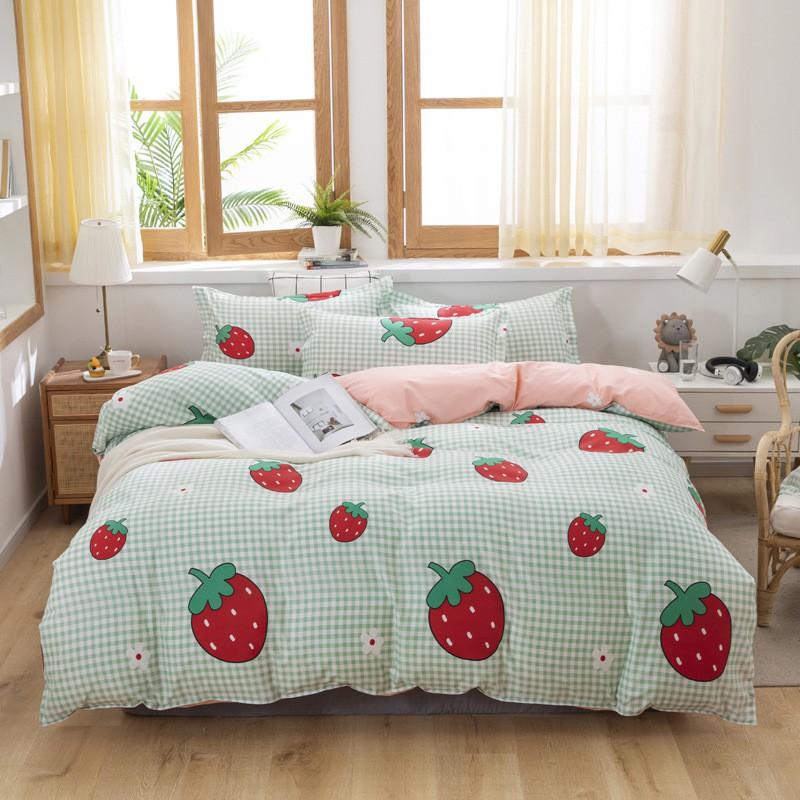 Aloe Cotton Blend Bedding Set Striped Sheet Style Modern Simple 1.2m/1.5m/1.8m/2.0m/2.2m Beds Home Bedroom Decor