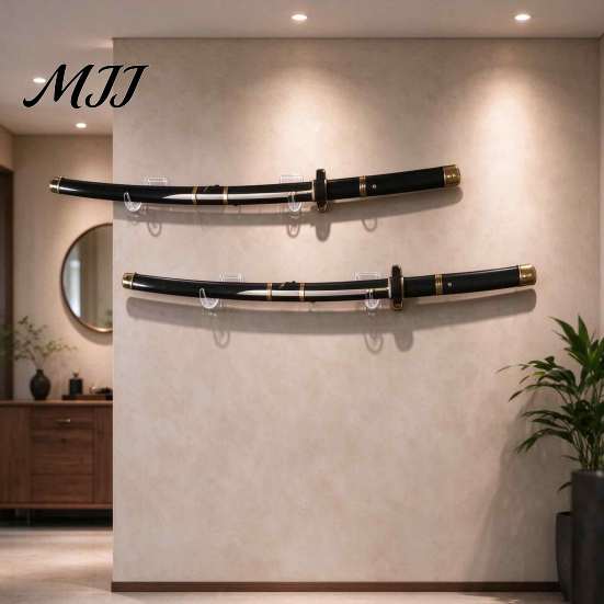 Acrylic Swords Holder Rack Wall Mounted Stand, Transparent Display Horizontal Holder, Stand Hanger with Screws and Expansion Tubes for