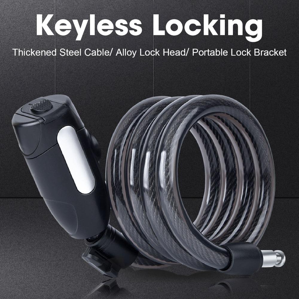 5.9 Feet Bike Cable Lock Heavy Duty Motorcycle Lock Durable Anti Theft Bicycle Lock Scooter