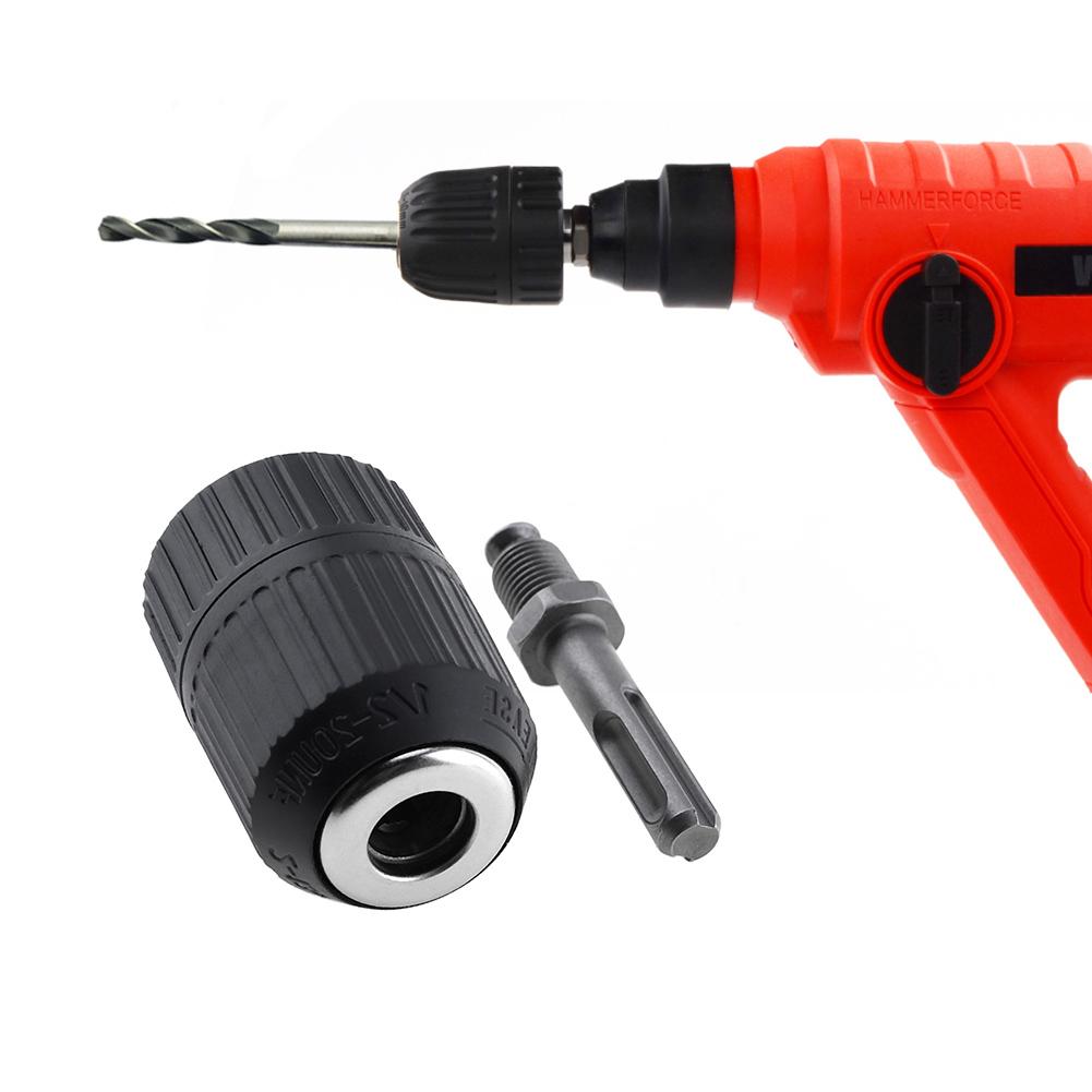 Drill Chuck Set 2Pcs/Set Manual Drill Chuck Adapter with Round Shank