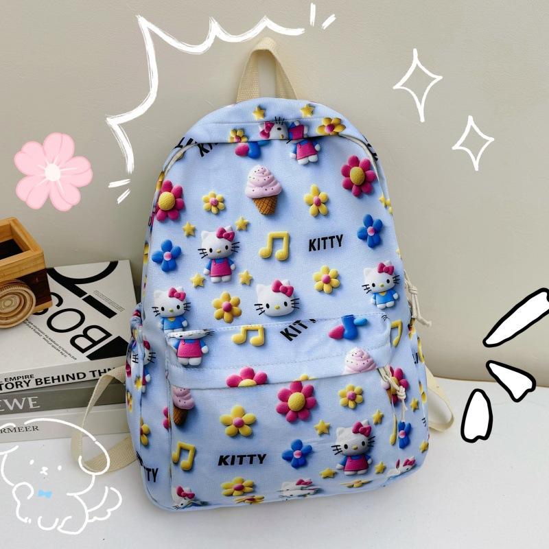 Schoolbag Backpack Women's Large Capacity Simple Cartoon High Value Student Backpack Trendy Cute Cartoon Student School Bag