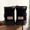 EBV New Cowhide Snow Boots Women's Short Boots Short Boots Thickened Fur Integrated Non-slip Bread Shoes Cotton Shoes