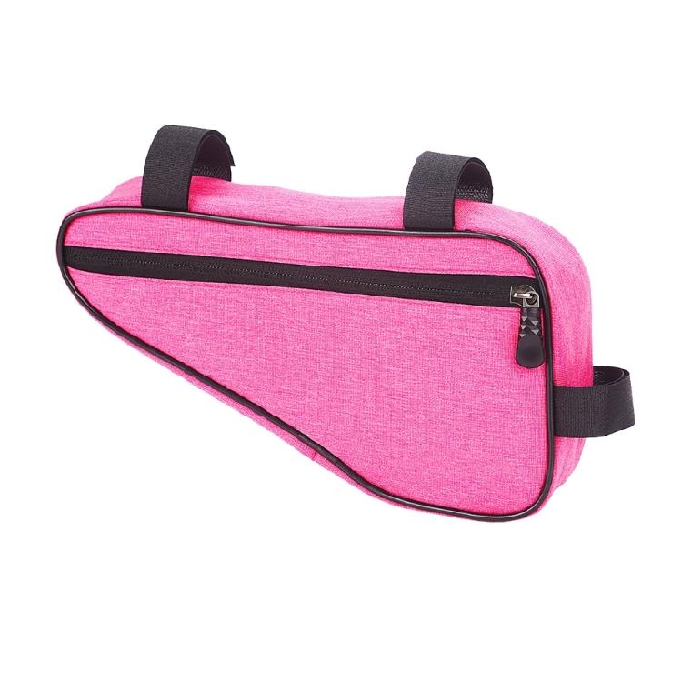 Bike Handlebar Organizer Bag with Expandable Capacity Polyester Construction Triangular Pouch for Cycling Essential