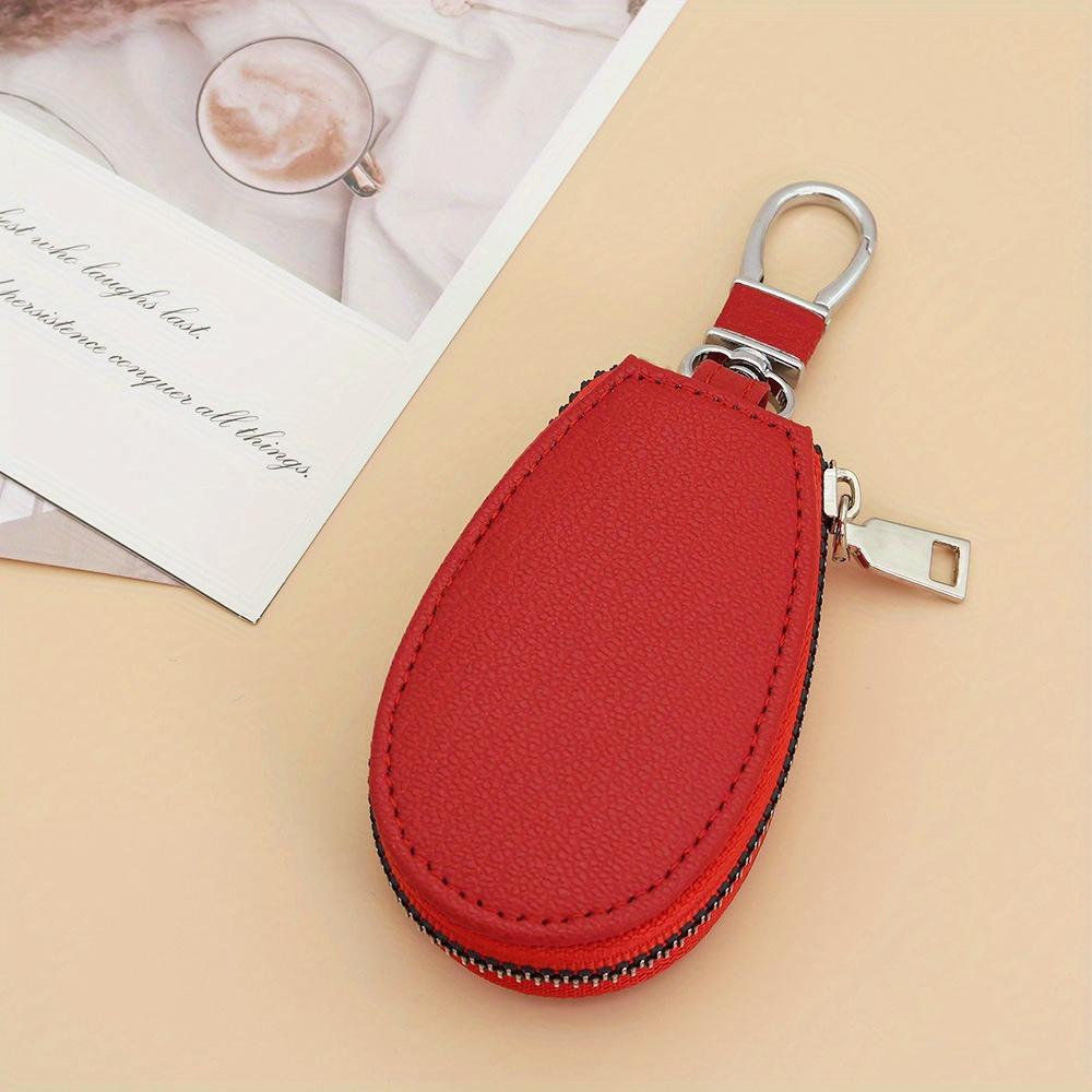 Men PU Leather Key Bag Multifunctional Portable Key Storage Bag Women Lamb Pattern Key Pouch Keychain Organizer Wallet Pocket