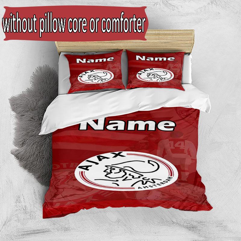 3pcs Duvet Cover Set (1*Duvet Cover + 2*Pillowcase, Without Core), Custom Name Ajax Pattern Bedding Set, Home Bedroom Decor Gift