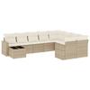 VidaXL Garden Lounge Set with Cushions 10 Pcs, Patio Sofas, Patio Furniture Set, Outdoor Furniture, Beige 3219448