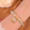 Women  Lucky Bracelet Imitation Hetian Jade Temperament Beaded Bracelet Jewelry Gift