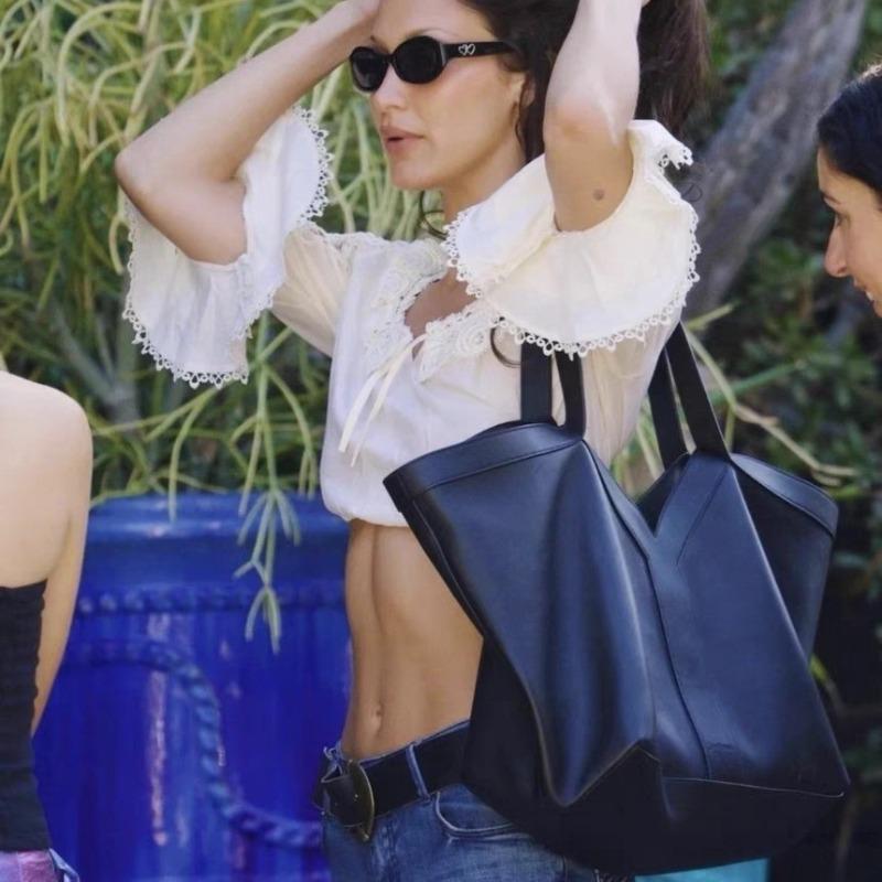 Nuova borsa grande pigra e rilassata da donna a forma di Y in pelle, borsa tote, grande capacità, a spalla, portatile, borsa da pendolare