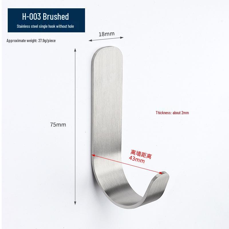 Stainless Steel Mini Single Coat Hook for Home, Hotel, Bathroom, Entryway, and Toilet - Ideal for Clothes and Hats