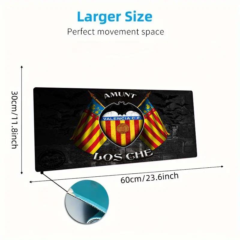 Valencia CF Logo Color Mouse Pad Large Gaming Table Cushion Non-slip Laptop Tablet Big Mousepad XXL Mat Mini PC Playmat With Lock edge