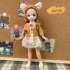 Cyber Red 30cm Secondary Cartoon Face Barbie Doll Dress Up Children's Toy