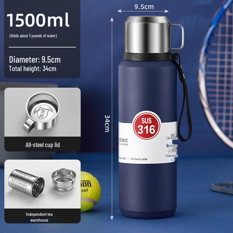 Diller 316 Stainless Steel Large Capacity Thermal Flask 1500ML