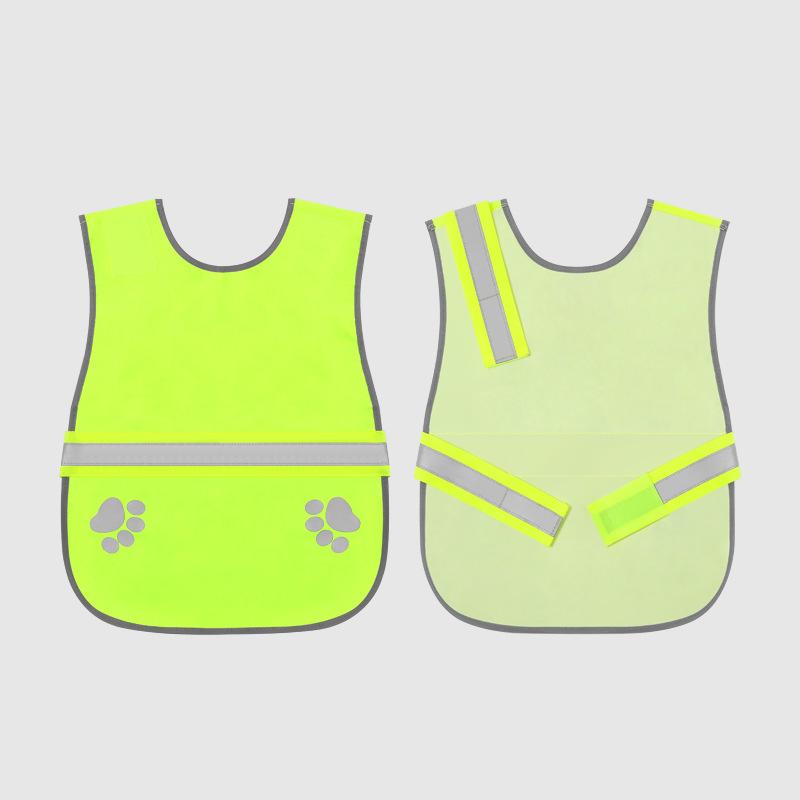 Pet Reflective Safety Vest Fluorescent Dog Clothes Dog Paw Night Wear Puppy Vest Night Wear