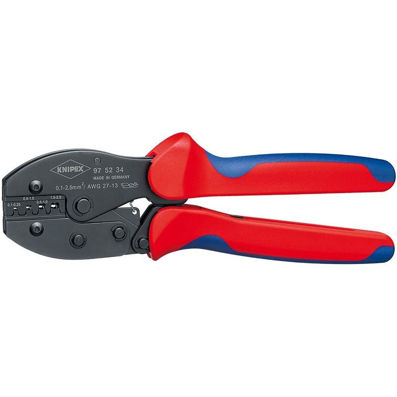 

Пресс-щипцы Knipex Preciforce 4 розетки неизолированные открытые заглушки 2 8 4 8 мм 0 1-2 5 мм2 длина 220 мм