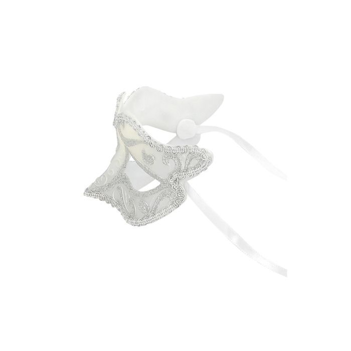 Loup Vénitien Féminin Argenté - Boland - Pour Soirées Masquées Et Costumes Renaissance