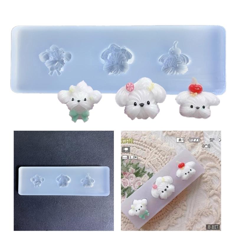 Unique Ornament Mould Dog Shaped Silicone DIY Mold Versatile Craft Moulds Clay Food Molds Suitable for DIY Hand-Making
