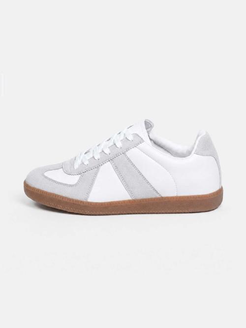 [The Nopi] Louis 5.5cm Height-Increasing German Army Sneakers White 25-012