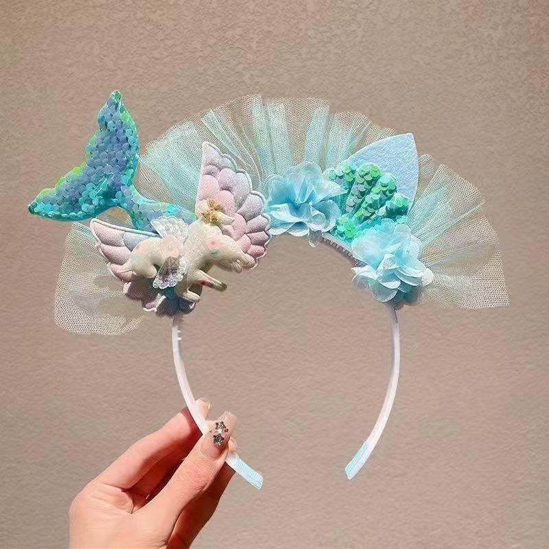 Eco-Friendly Parent-Child Mermaid Fashion Show Outfits - Handmade DIY Materials for Kids' Environmental Fashion