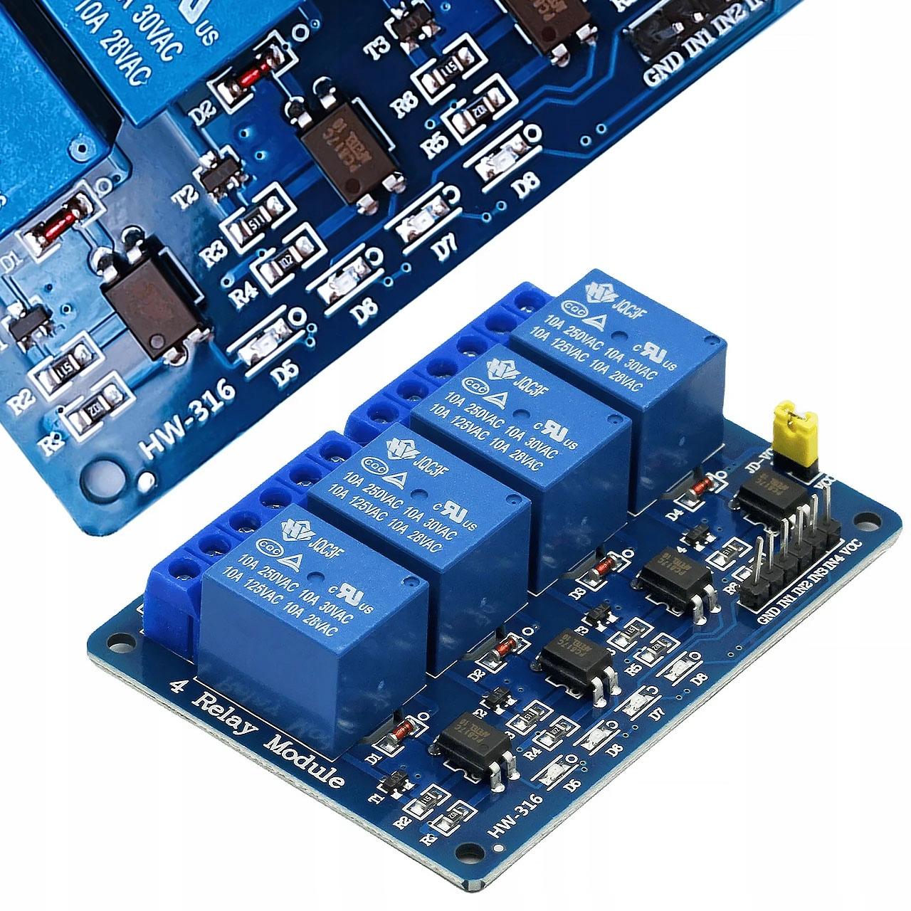 

Rosfix 4-Kanałowy Moduł Przekaźnika 5V – Kompatybilny z Arduino | Izolacja Optyczna | Wymiary 72 x 50 x 19 mm