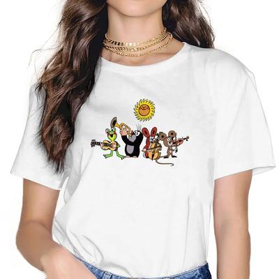 T-shirt de Concert Anime Krtek La Taupe Graphique T-shirts pour Femmes Été Harajuku T-shirt Ras du Cou