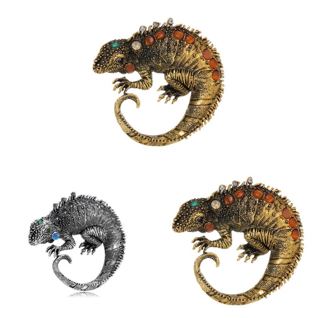 Vintage Lizard Animal With Zinc Alloy Decor For Women And Men