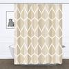 Aegean Blue Geometric Shower Curtain,Waterproof Polyester,Quick-Drying,Fabric Shower Curtains Set For Bathroom,Durable Washable