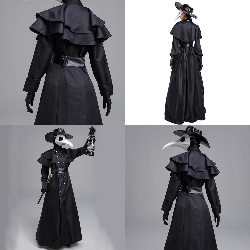 Alluring Plague Doctor Costume Get Ready For Halloween And Cosplay With This Medieval Hooded Robe Mask And Hat For Monk Cosplay