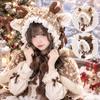 Warm Cross-tie Scarf Leg Cover Mink Fur Fake Collar Lolita Deer Pattern Faux Fur Hat  Women Ladies