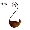 Bird Feeder Outdoor Hanging Feeder, Garden Metal with Curled Hook, Spiral Hook Decorative Wild for On Tree Branches Balcony Porch Vintage Style