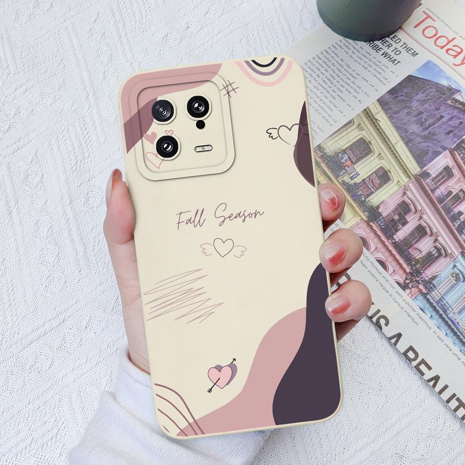 For Xiaomi 13 Pro Lite Civi2 Phone Cases Special Pattern Cover Camera Protection Smooth Liquid Silicone Anti fingerprint Shell