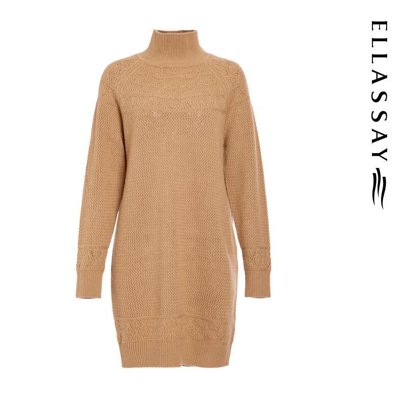ELLASSAY Women's Wool & Cashmere Blend Patchwork Midi Dress