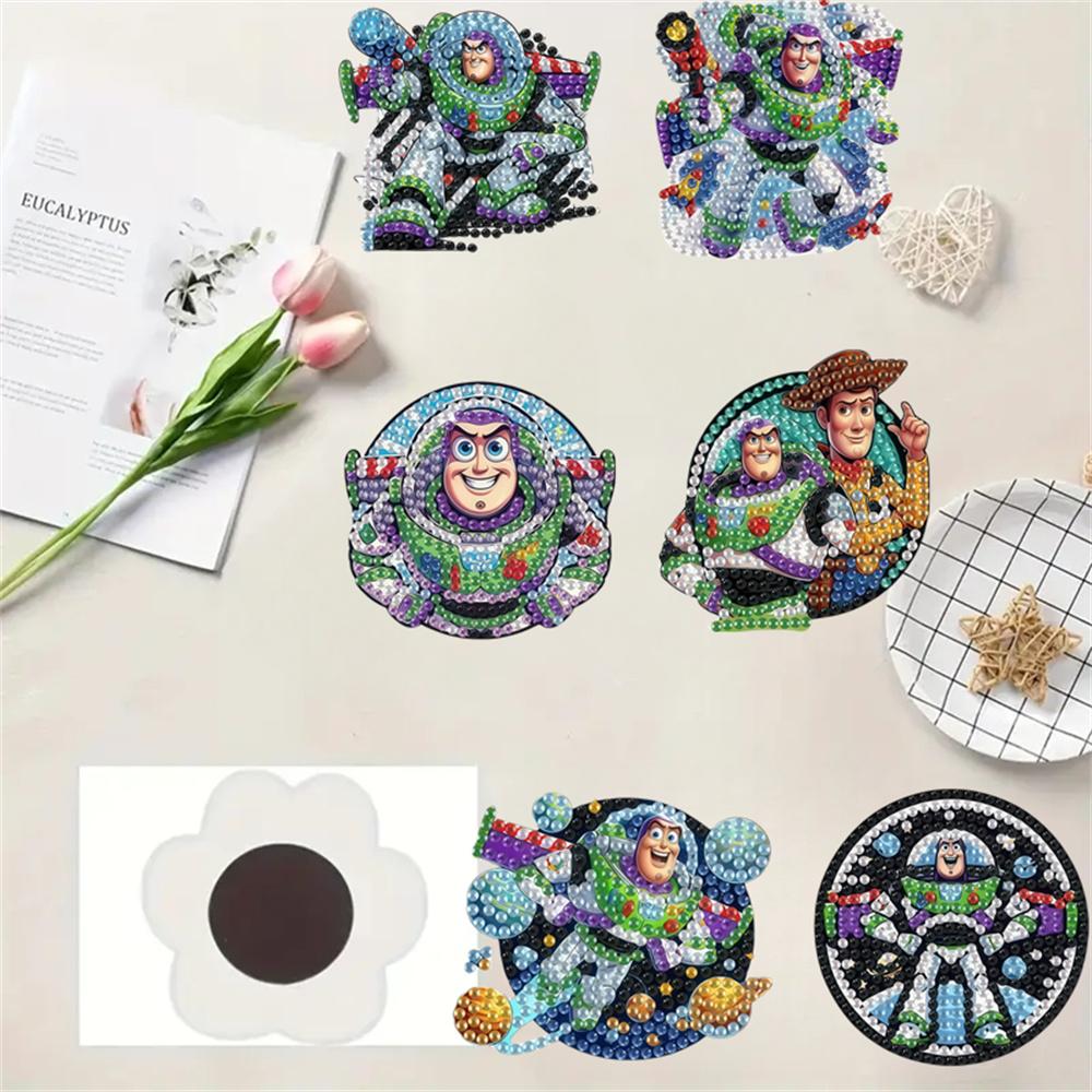 6Pcs Skull Series Diamond Art Fridge Magnet Diamond Painting Refrigerator Magnet Diamond Painting Fridge Magnet for Adults Beginners
