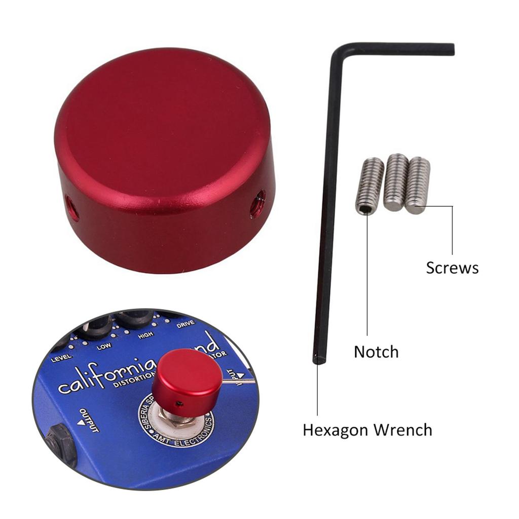 Footswitch Topper Metal Guitar Effect Pedal Protection Cap Footswitch Topper Foot Nail Cap with Wrench