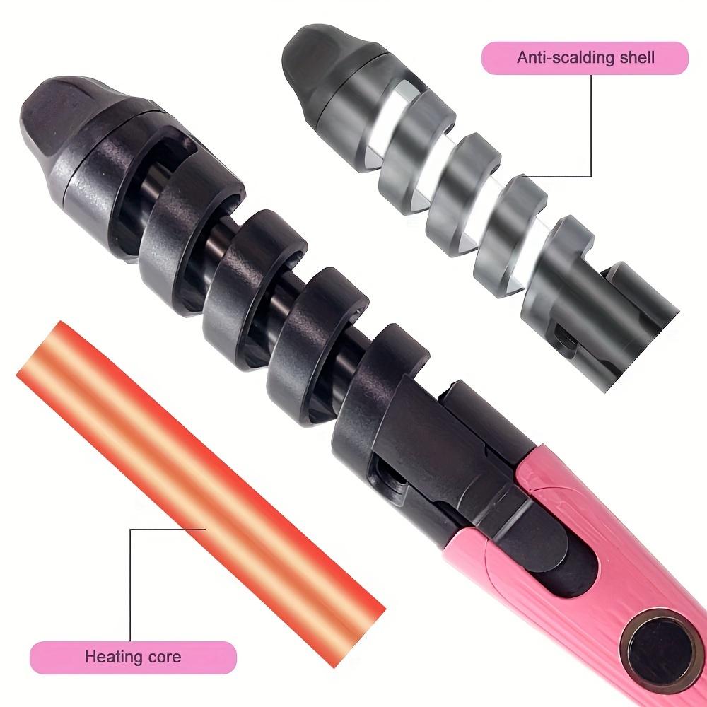 Professional Hair Curler ,  Spiral Curling Wand with Pink & Black Design, Perfect Holiday Gift for Women , Sleek Styling Tool, Durable Construction