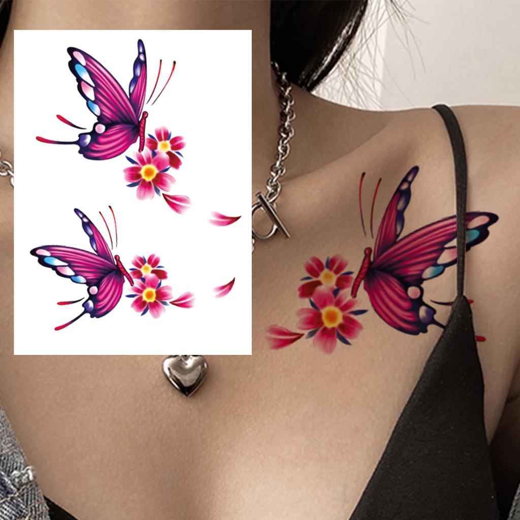 Sexy Tiger Flower Temporary Tattoo For Women Girl Skull Leopard Lion Tattoos Sticker Black Fake Tribal Animal Large Wasit Tattos