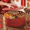 Prato de Servir Petiscos de 2 Camadas Caixa de Doces de 8 Compartimentos Prato para Biscoitos Frutas Ano Novo Chinês