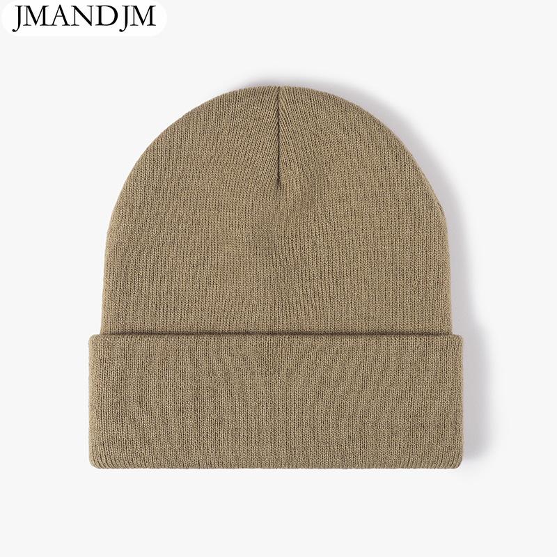 Disponibile Cappello a cuffia doppio ispessito caldo autunno e inverno cappello lavorato a maglia da donna semplice da uomo