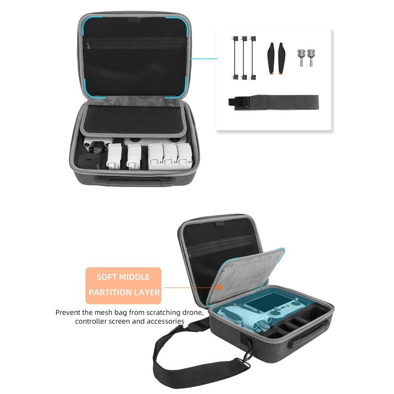 Storage Bag Shoulder Bag for  3  Carrying for Case Handbag Large Capacity for  3  Drone Storage Accessorie
