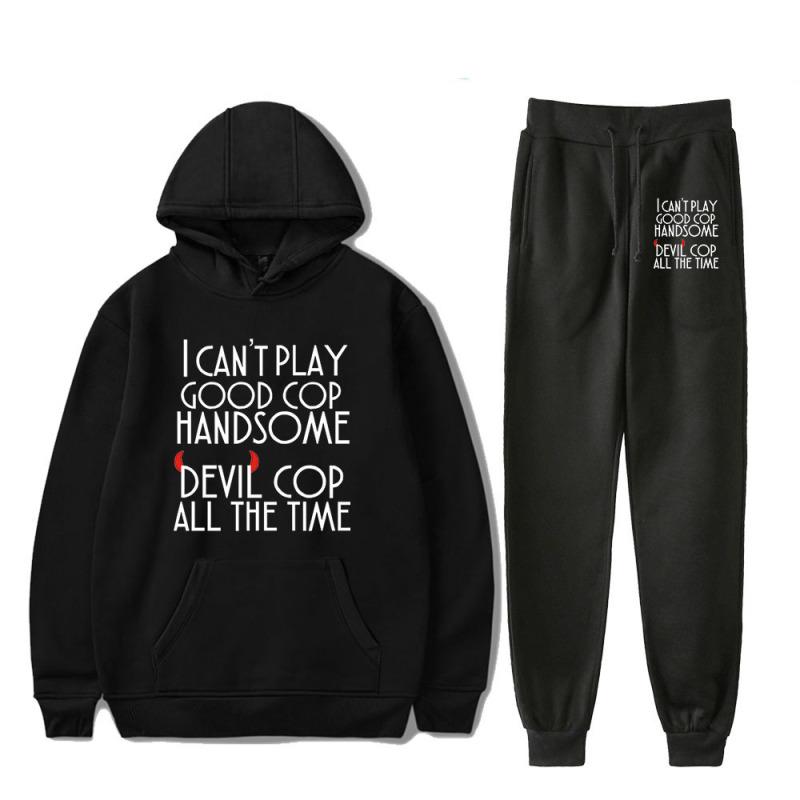 Lucifer Season 5 Printed Men Women Tracksuit Sets Casual Hoodie And Pants 2pcs Sets Oversized Sweatshirt Fashion Unisex Clothing