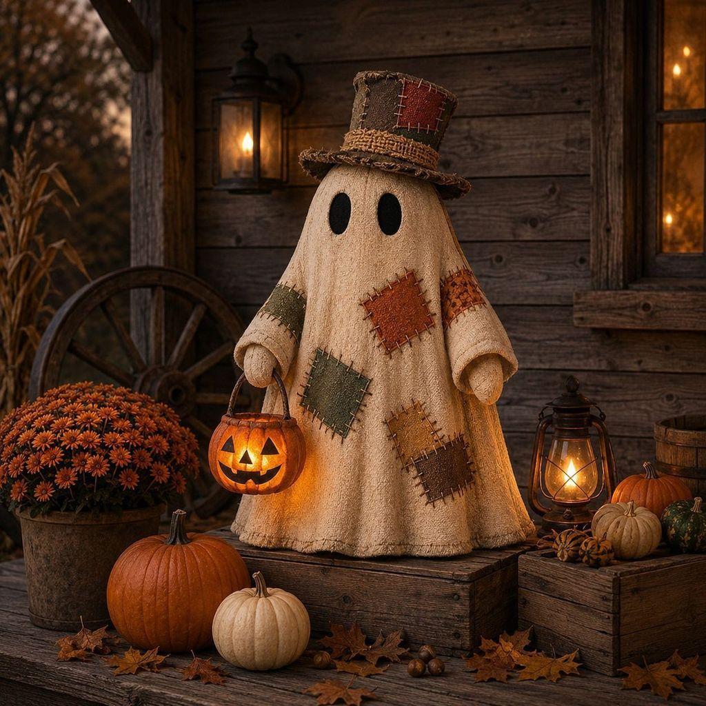 Kürbis Geist Halloween Dekoration Harz Kunstwerk für Party und Geschenk