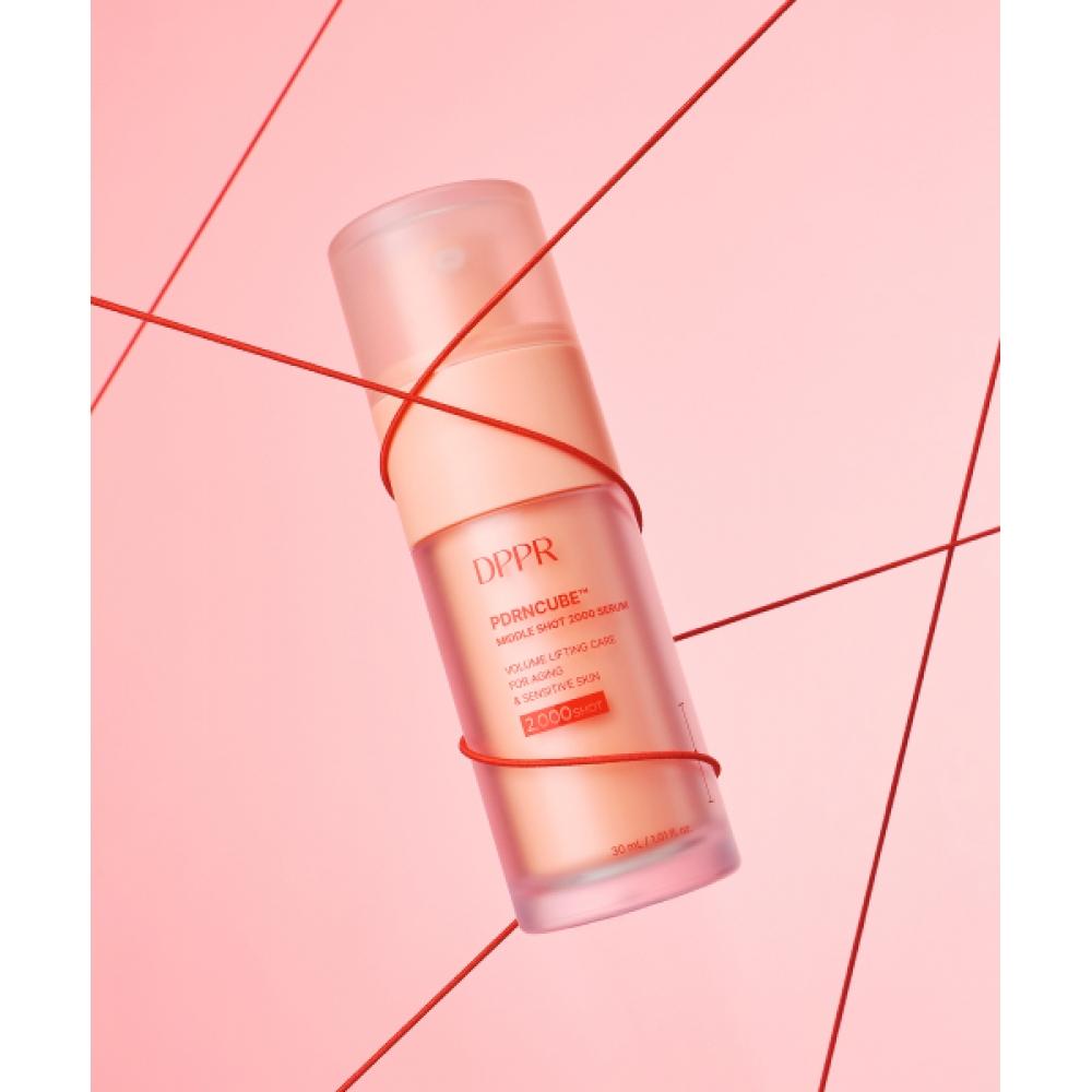 Dppr [2set] Pdrn Pdrn Cube Middle Shot 2000 Serum 30ml + Cream 50ml  + Free Dipper Peace Doll 