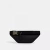 Coach Racer Small Belt Bag In Signature Canvas Gunmetal Charcoal Black