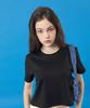 KOLEAT Summer Functional Semi-Plain Crop Top Short Sleeve [Black]