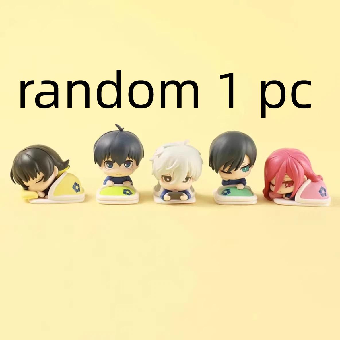 Op Voorraad Blue Lock Slaapstijl Blind Box Kawaii Mini Anime Actiefiguur Bureaublad Ornament Verjaardag Verrassingscadeaus Voor Fans beige