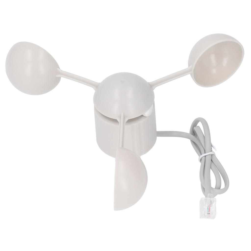 Anemometer Cup Speed Measuring Sensor Cup RJ11 Connector 3 Cups Wind Direction Gauge for Weather