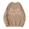 Unisex Printed Round Neck Long Sleeved Loose Fitting Long Sleeved Casual Long Sleeved Top Hoodie