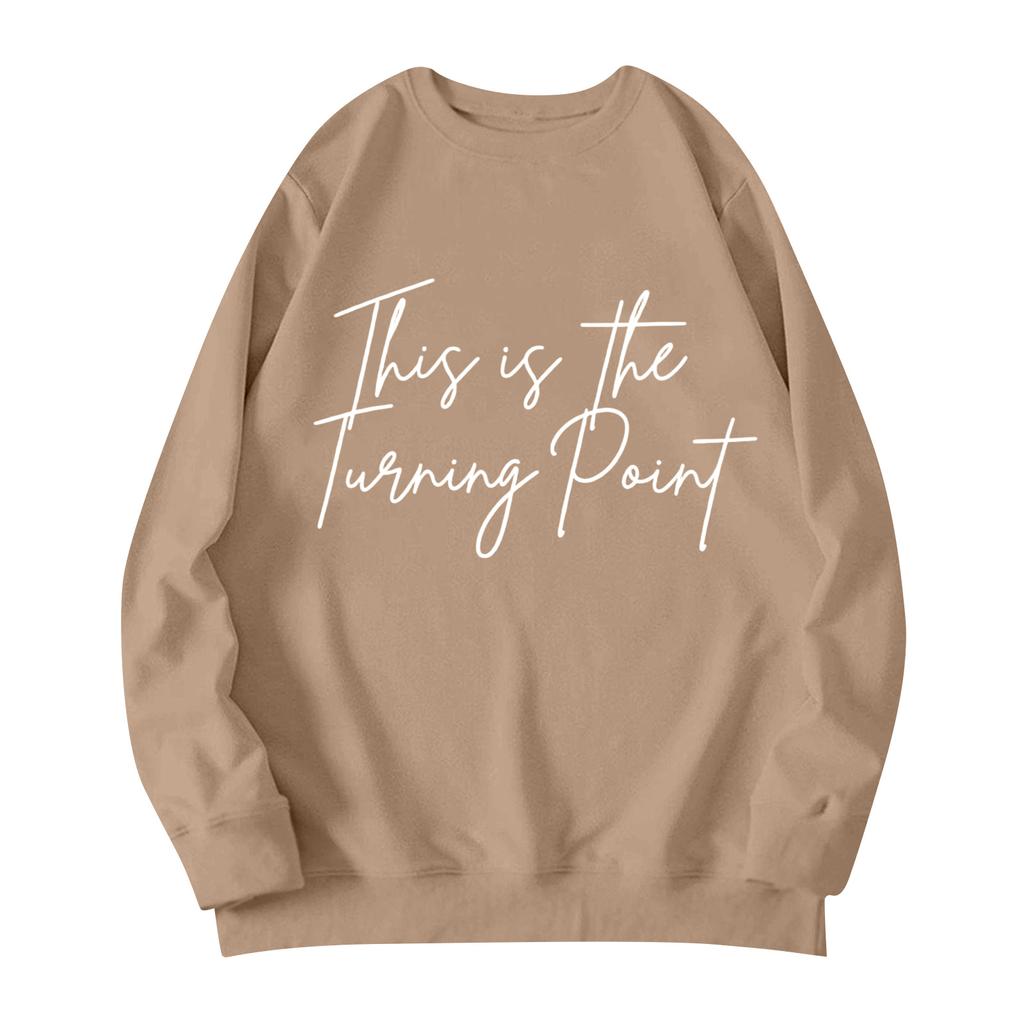 Unisex Printed Round Neck Long Sleeved Loose Fitting Long Sleeved Casual Long Sleeved Top Hoodie