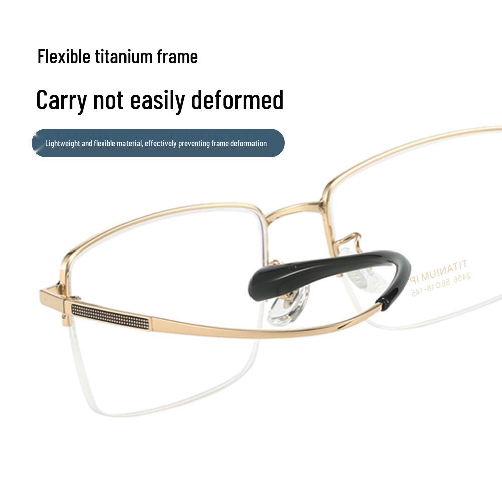 2024 Classic Unisex Half-Rim Titanium Glasses Frame