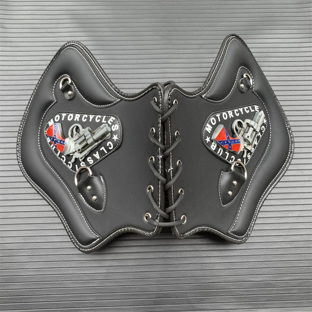 Universal Motorcycle Heat Saddle Shield PU Leather Engine Cover Deflectors For Touring Road Glide Sportster Softail Heat Shield